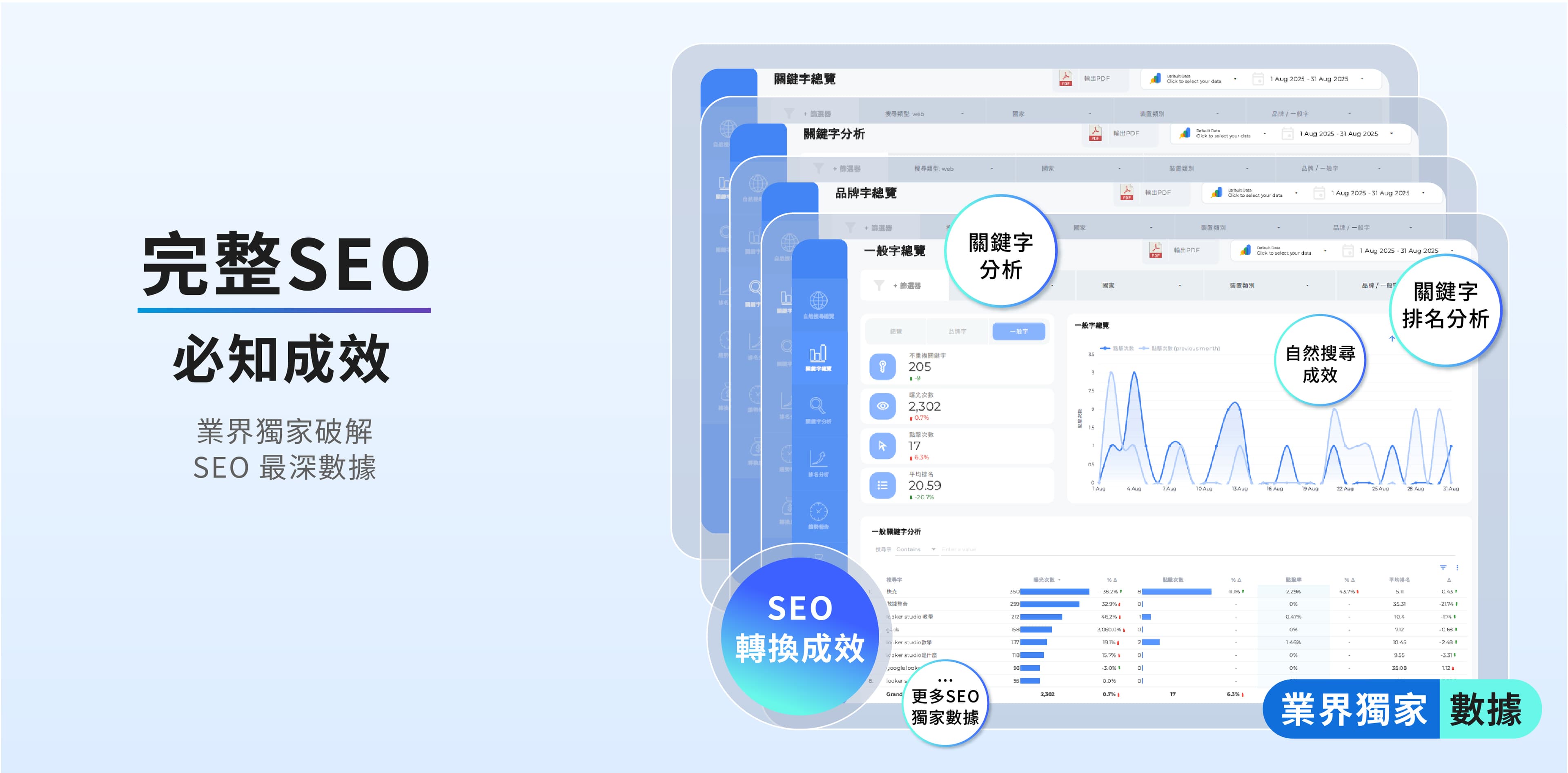 SEO 報表示意圖